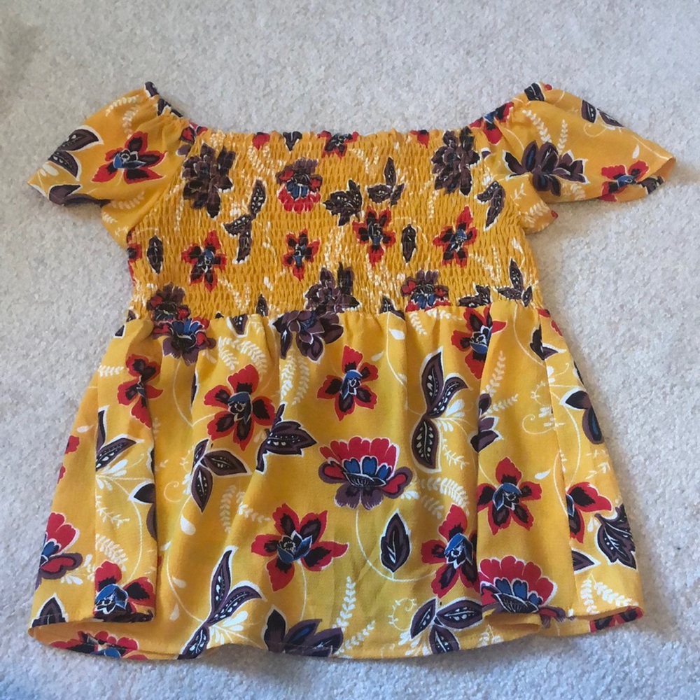 Floral off the shoulder top